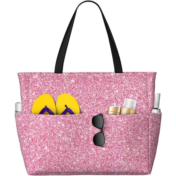 Amazon.com: Mosytuky Rose Gold Pink Glitter For Beach Bag